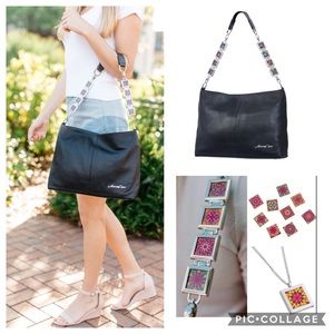 Vienna Authentic Leather Locket Strap Purse / Hobo Bag